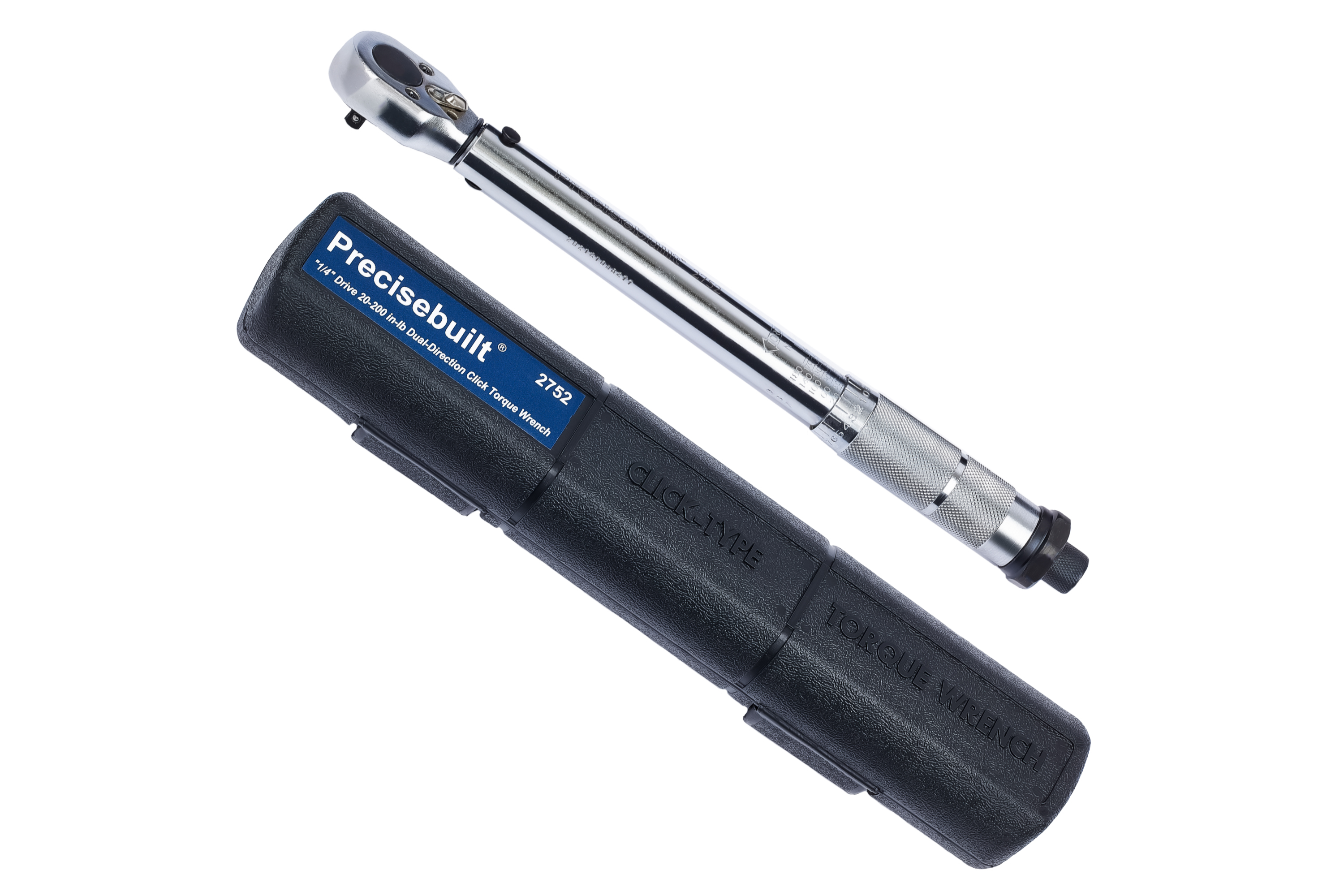 1/4 Inch Drive 20-200 in-lb Dual-Direction Click Torque Wrench