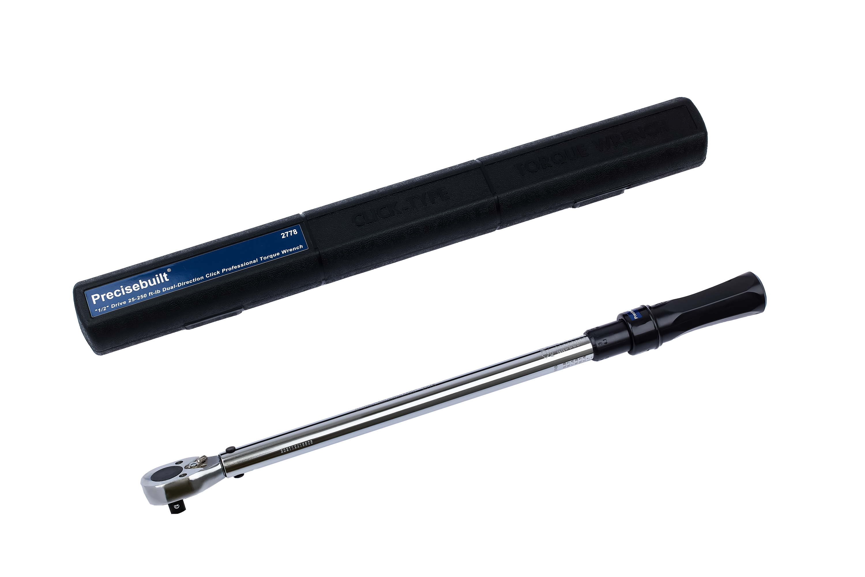 1/2 Inch Drive 25-250 ft-lb Dual-Direction Click Professional Torque Wrench